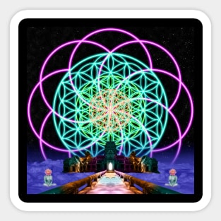 Sacred Geometry - Flower of Life - Road to Awe Sticker